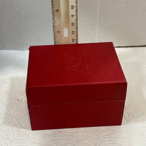 Anne Klein AK EMPTY Red Presentation Storage Watch Box Case 3"x3.75"x2.5 - Picture 10 of 13